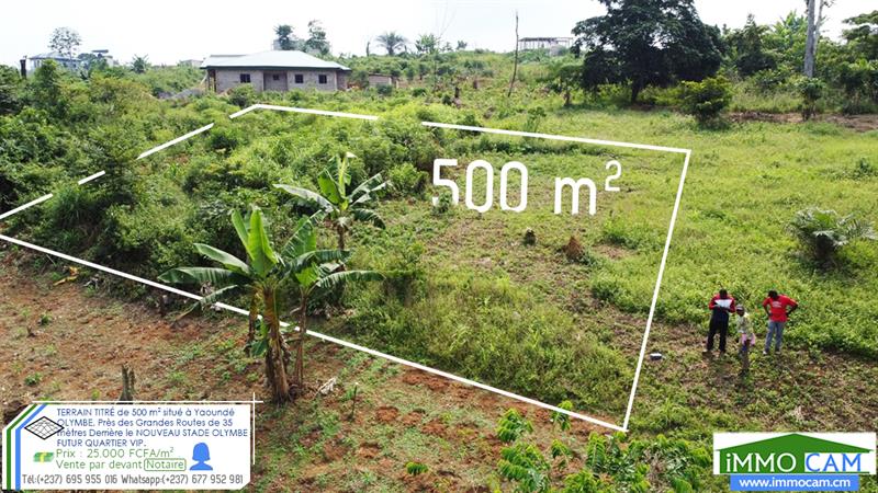 Terrain Titré De 500 M² Situé À Yaoundé-Olembe 