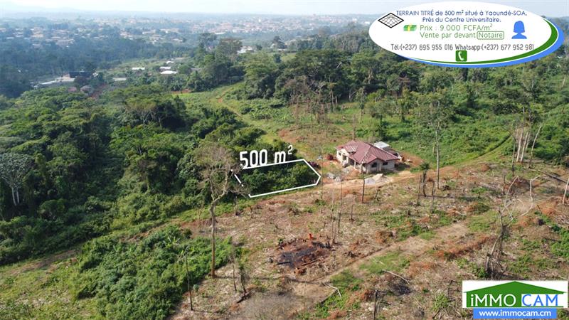 Terrain Titré De 500 M² Situé À Yaoundé-Soa 
