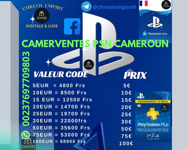 Carte Playstation Google Itunes Steam Disponible Chreol Empire 