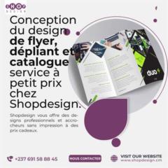 Conception Du Design De Flyer, Dépliant, Et Catalogue Produit À Petit Prix Chez Shopdesign,, Douala, Immobilier au Cameroun