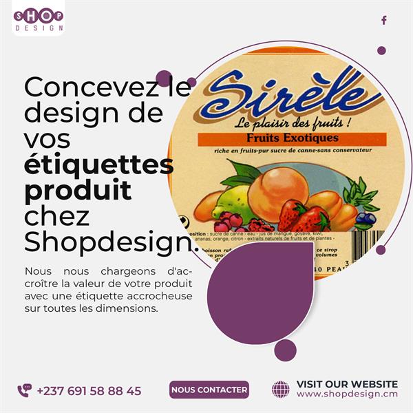Conception Étiquette Produit À Petit Prix Chez Shopdesign 