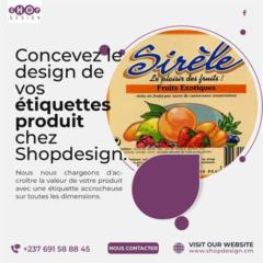 Conception Étiquette Produit À Petit Prix Chez Shopdesign,, Douala, Immobilier au Cameroun