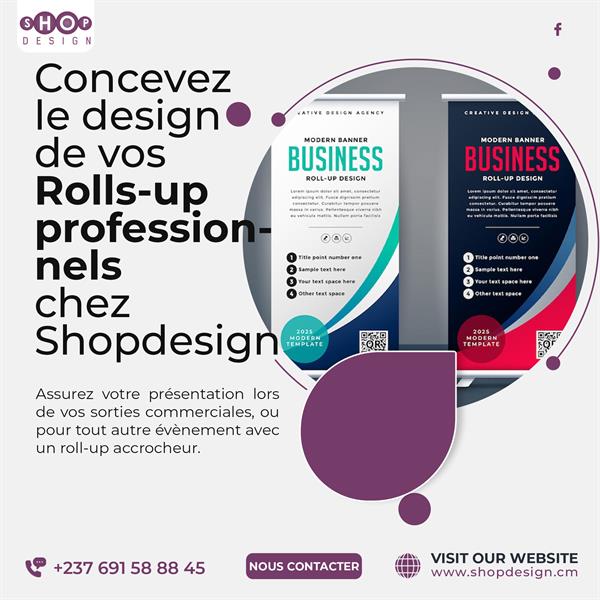 Conception De Vos Rolls-Up Professionnels À Petit Prix Chez Shopdesign 