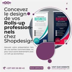 Conception De Vos Rolls-Up Professionnels À Petit Prix Chez Shopdesign,, Douala, Immobilier au Cameroun