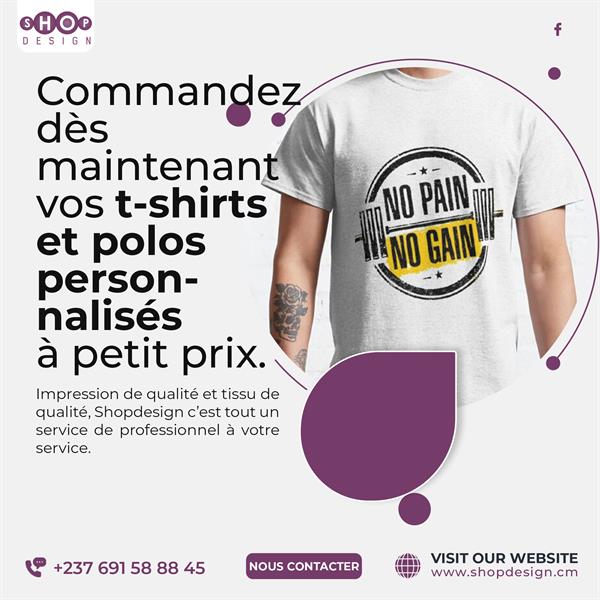 Commandez Dès Maintenant Vos T-Shirts Et Polos Personnalisées À Petit Prix Chez Shopdesign 