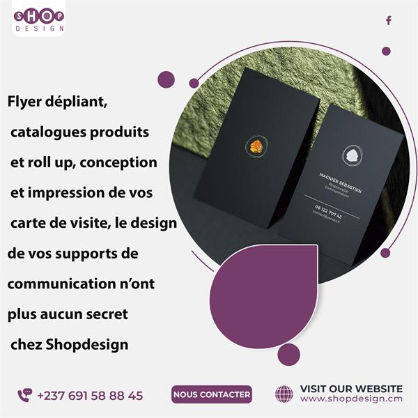 Flyer, Dépliant, Catalogues Produits,  Roll Up, Conception Et Impression De Vos Cartes De Visite 