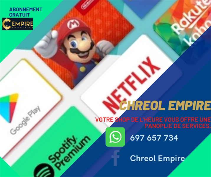 Carte Cadeaux Disponiblle Chez Chreol Empire 