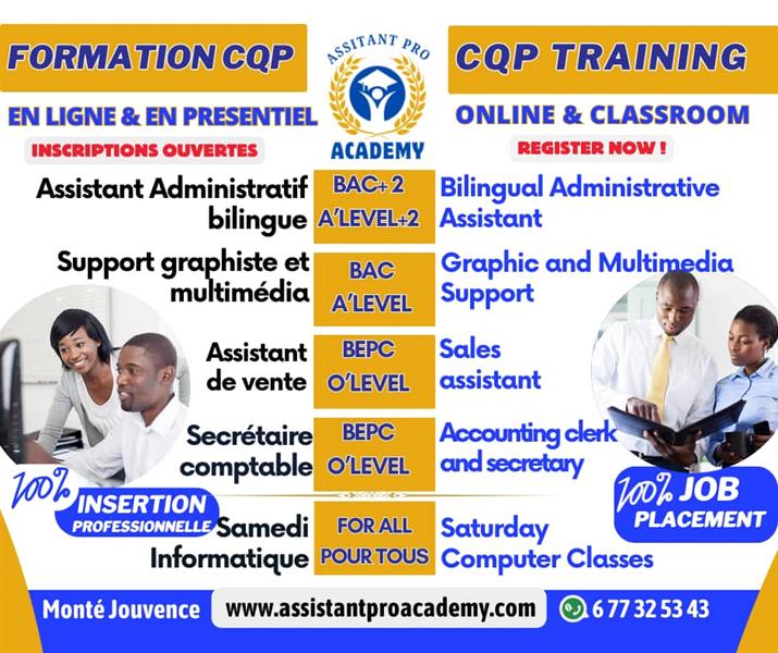 Cqp Assistant Administratif Bilingue ASSISTANTPRO ACADEMY