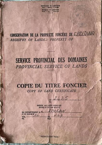 Terrain A Vendre A Kribi Avec Vue Exceptionnelle Sur La Mer 