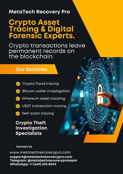 The Best Crypto Fund Retrieval Consultants And Cyber Interlligence Team, Meta Tech Recovery Pro 