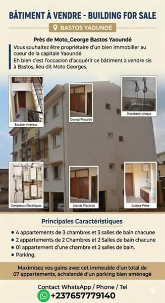 Batiment A Vendre - Bastos Yaounde / Building For Sale - Bastos Yaounde 