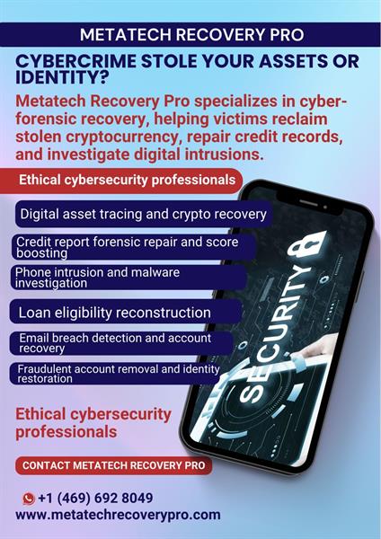 Trusted Cryptocurrency Recovery Expert Contact Meta Tech Recovery Pro 