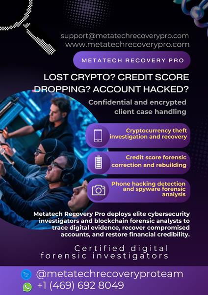 The Best Legimate Crypto / Bitcoin Recovery Company In The World Meta Tech Recovery Pro 